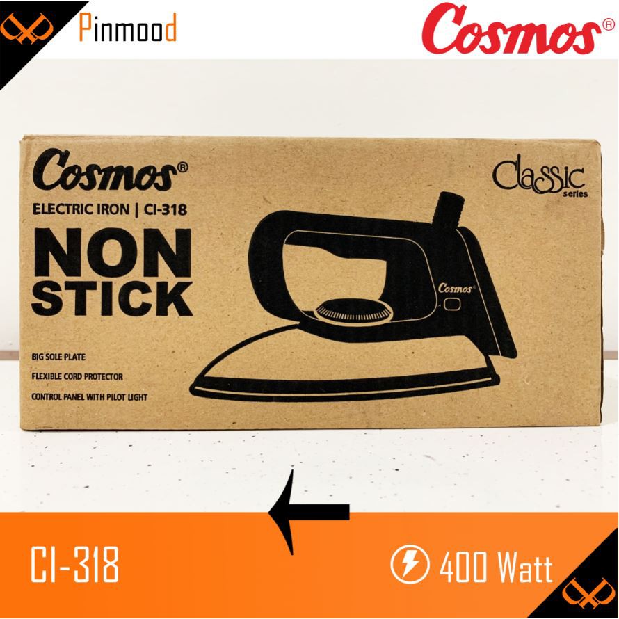 COSMOS SETRIKA LISTRIK CI-318 DRY IRON GOSOKAN BAJU ANTI LENGKET GARANSI RESMI MURAH