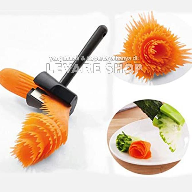 

[KODE PRODUK 8077J] Carrot Curler Slicer Serutan Rautan Spiral Gerigi Pemotong Wortel Timun Mentimun