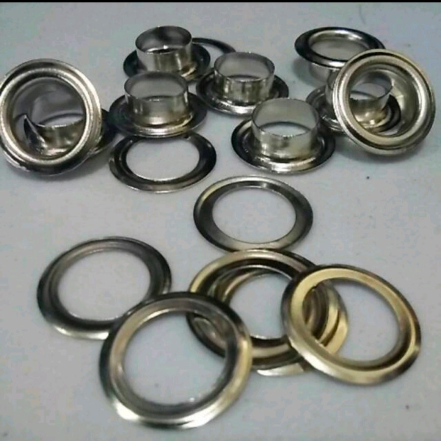 ring Mata Ayam Eyelet V22 Nikel/Silver / mata ayam V24 /12 pcs + ring belakang