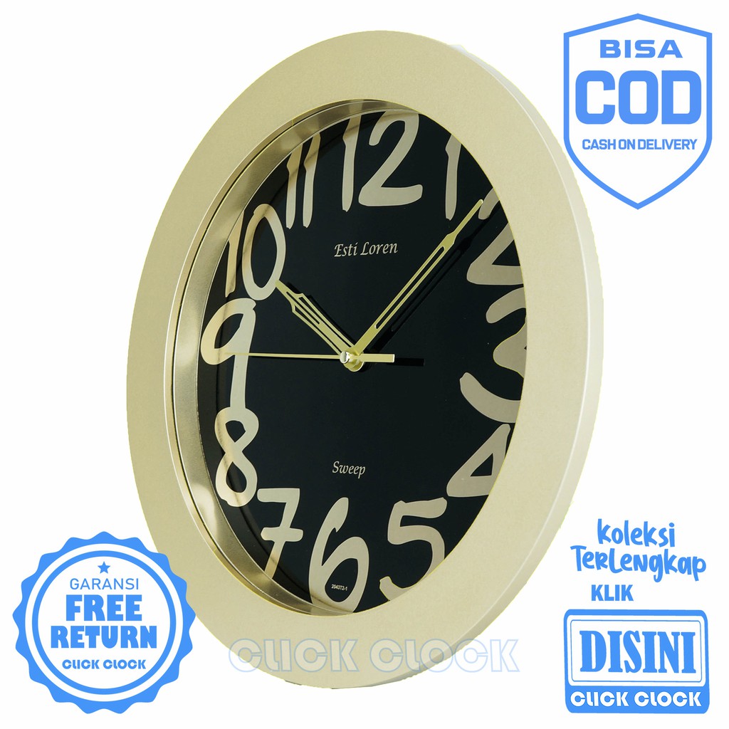 Jam Dinding Polos Bagus Wall Clock Hiasan Dinding Unik EstiLoren PT S2043