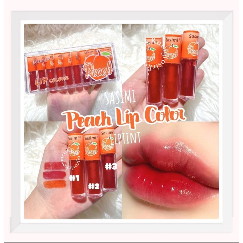 [PER PACK] LIP TINT SASIMI LIP COLORS KARAKTER ISI 10 PCS