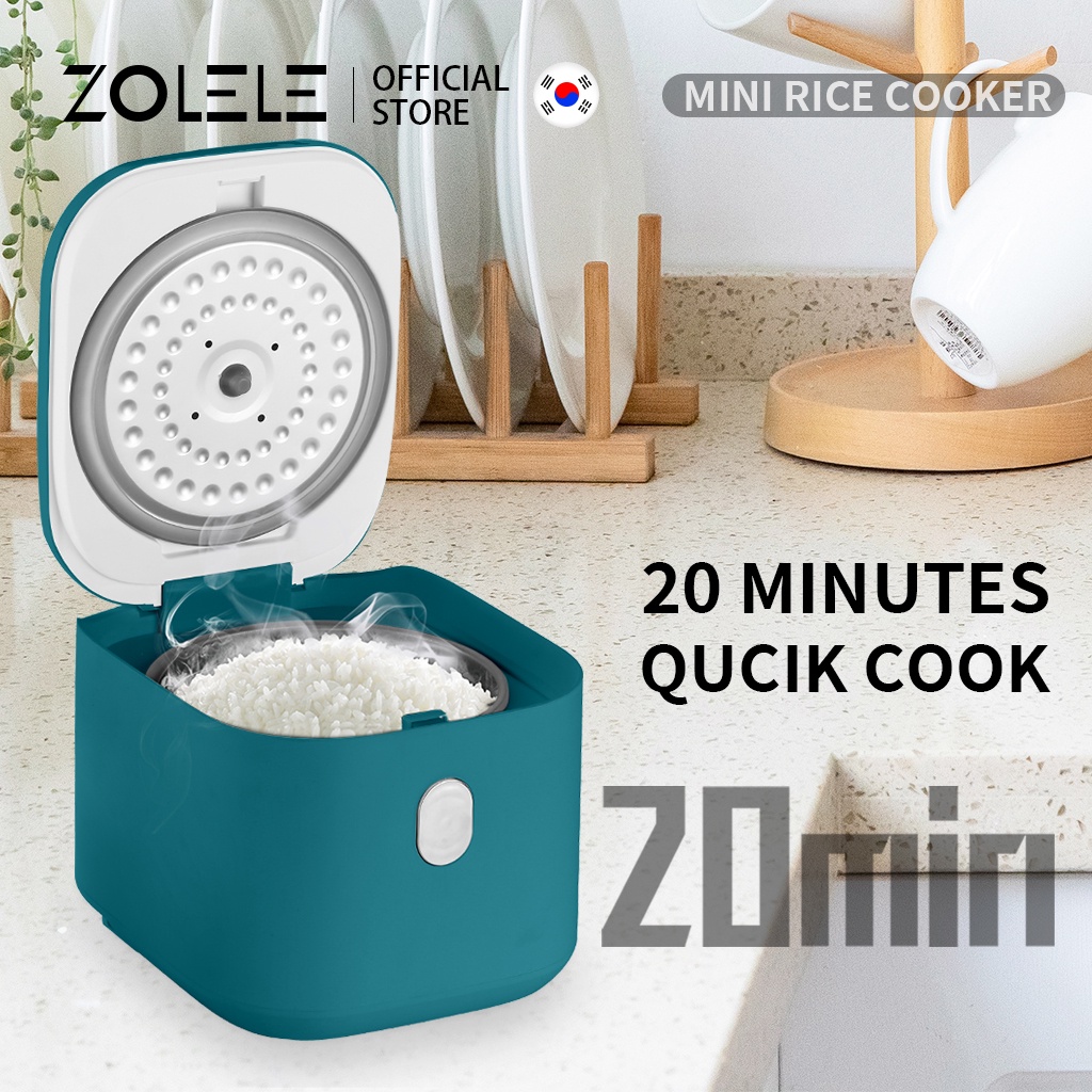 ZOLELE Rice Cooker Mini Smart Penanak Nasi 24h Fungsi Reservasi 2-4 Porsi Multi Non Stick Cooking Pot Portable Non Stick Pressure Ricecooker Kecil Low Watt Steamer Elektrik Listrik ZB002