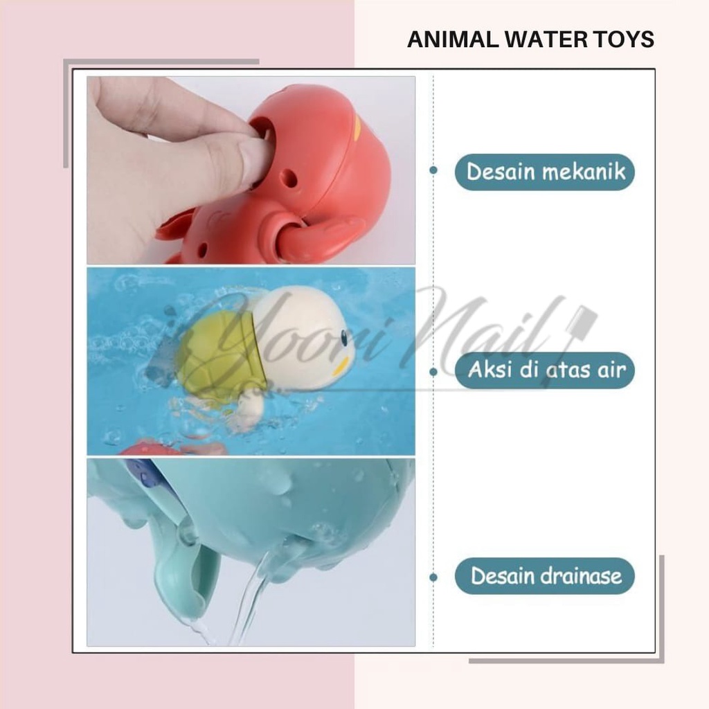 Mainan Anak Bayi Mandi Kura Kura Water Toys Dolphin Bathtub Edukasi