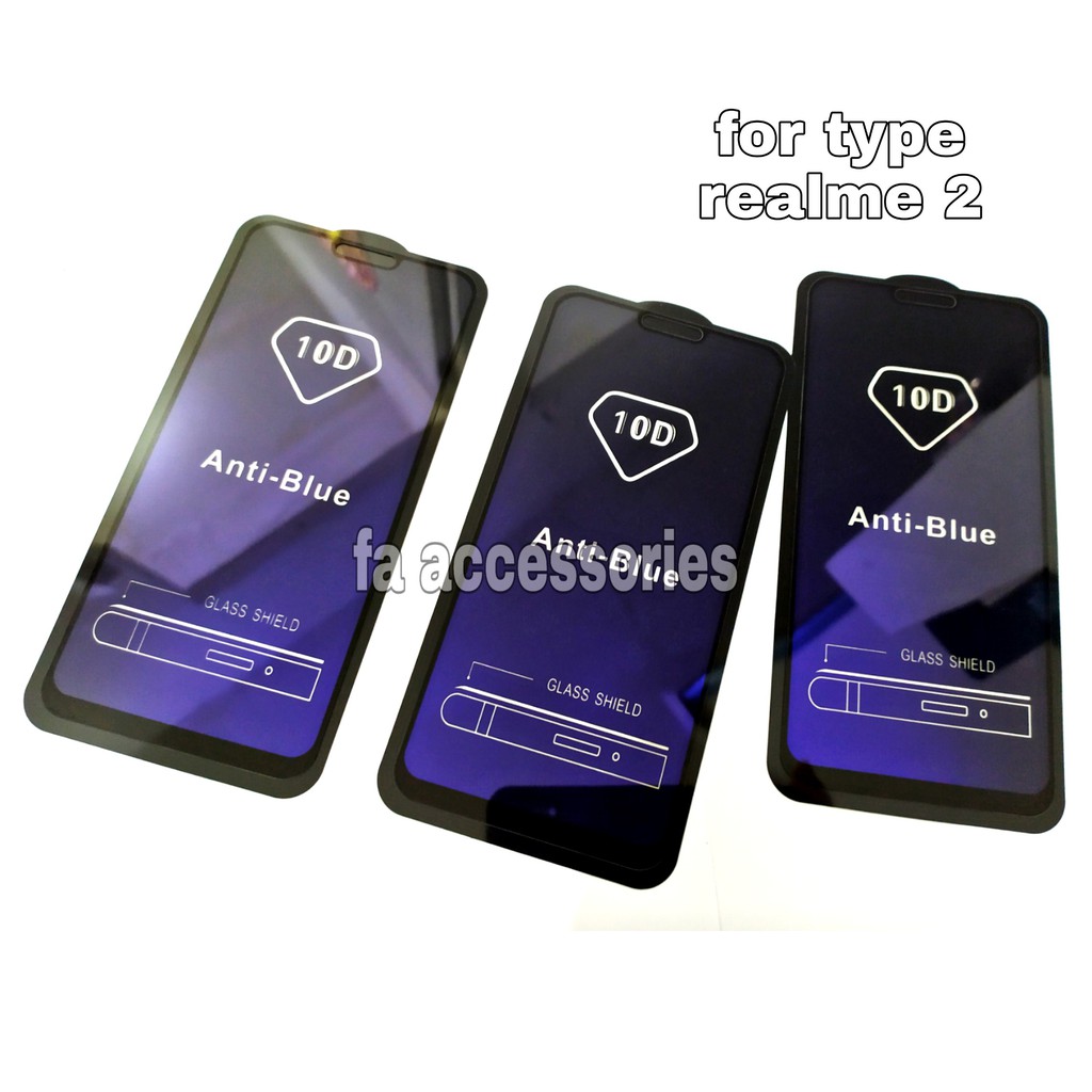 Tempered Glass Bluray Anti Blue Light Full 10D 99D realme 2 anti gores kaca radiasi