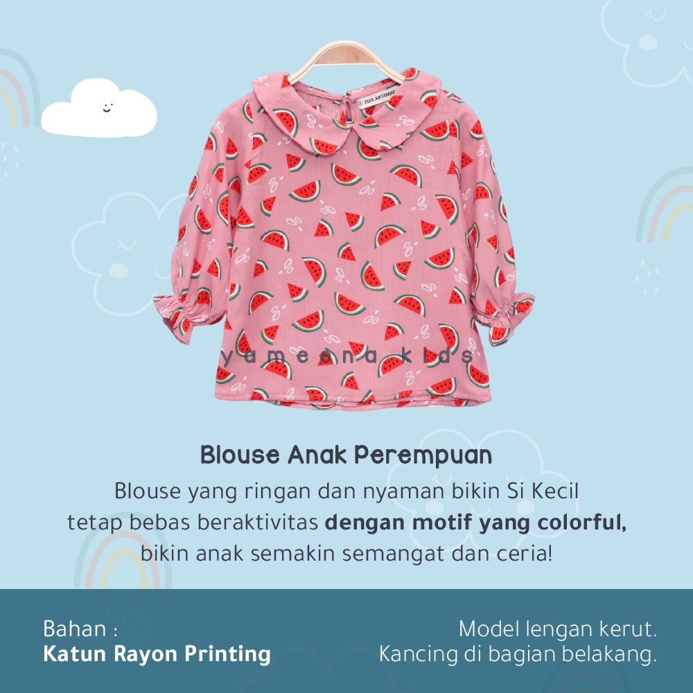 Yameena kids Blouse Anak Perempuan Atasan anak perempuan kimi blouse