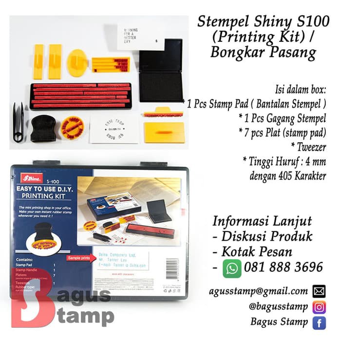 

Stempel Shiny S100 (Printing Kit) / Stempel Bongkar Pasang