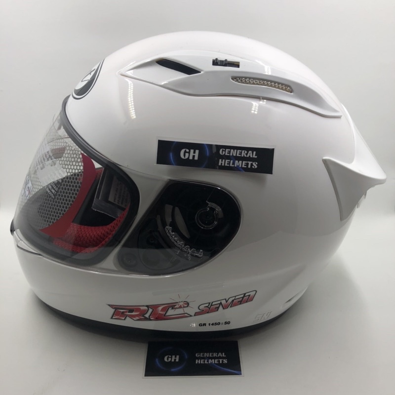 HELM KYT RC 7 RC SEVEN SOLID WHITE PUTIH FULL FACE