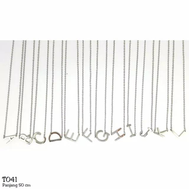 Fourfashion Kalung Huruf Abjad Inisial Titanium Stainless Steel Trend Artis - T041