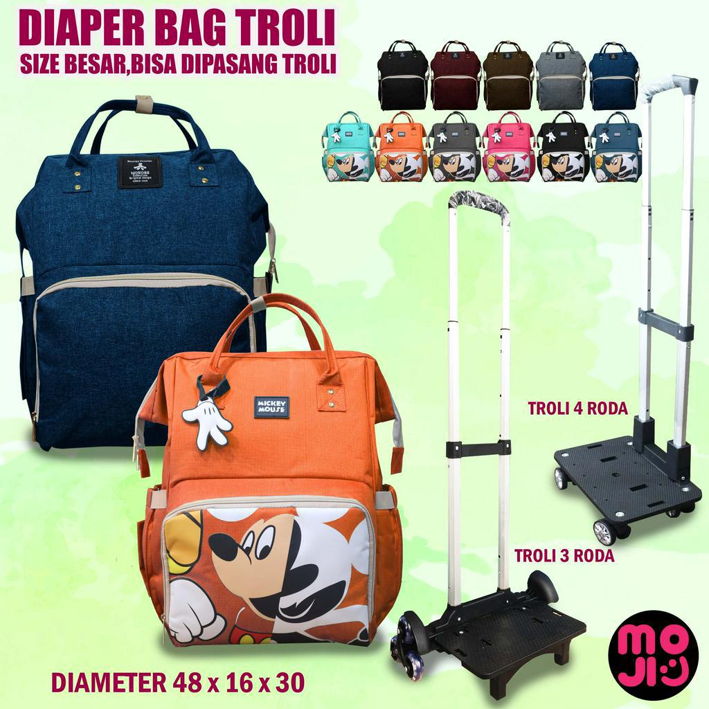 Troli Tas Bayi Diaper Bag  Ransel Popok Bayi MIicky Monobe