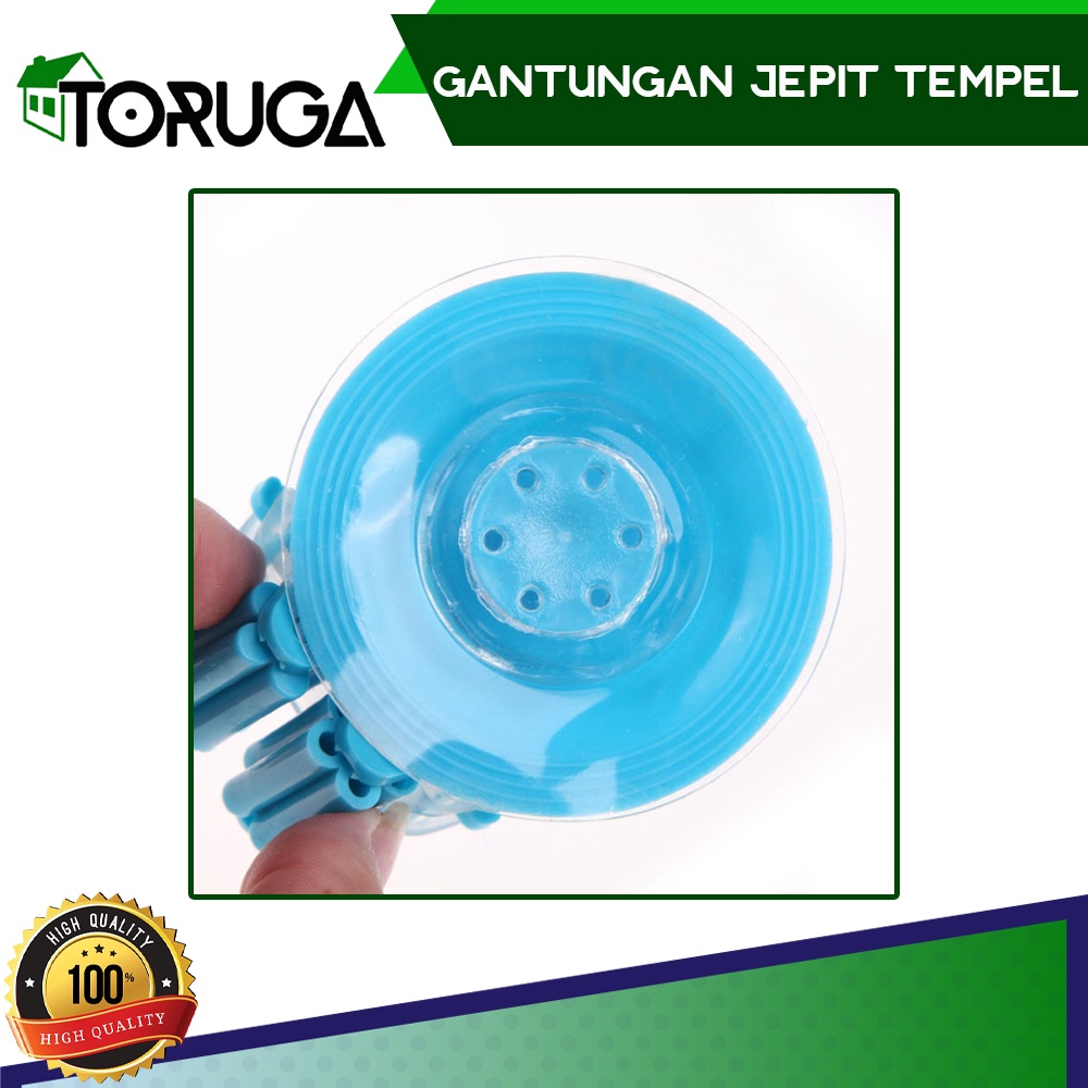 Gantugan Penjepit Sapu Pel Tempel Tanpa Paku Shower Head Suction Multifungsi