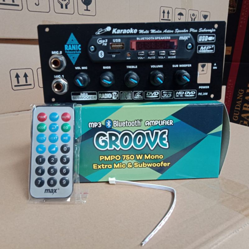 kit aktif speaker mono subwoofer mic karaoke mp3 usb bluetooth