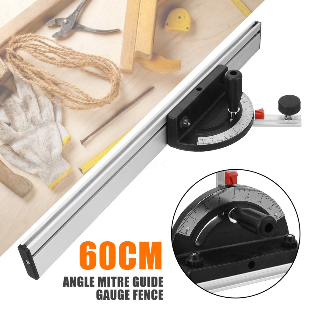 60cm Accurate Woodworking Angle Protractor Mitre Guide Gauge Fence Table Saw Router Angle Ruler Shopee Indonesia