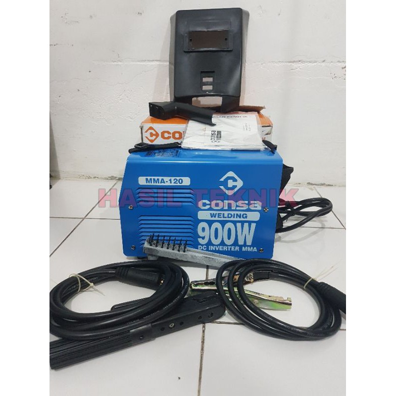 Mesin Las Inverter MMA 900 Watt 120 Amper CONSA + Kelengkapan