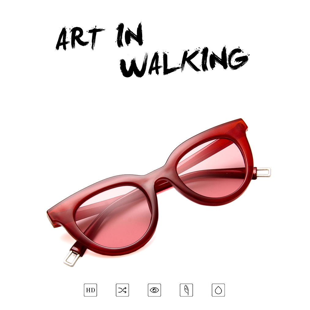 Kacamata Hitam UV400 Model Mata Kucing Gaya Retro Vintage Untuk Pria Dan Wanita Mengemudi