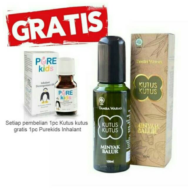 [FREE Pure Kids Inhalant] Kutus-Kutus Minyak Herbal Organic 100ml 100% ORIGINAL Kutuskutus