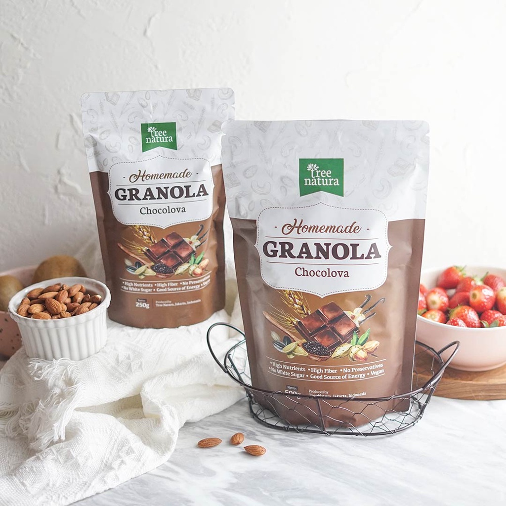 Tree Natura, Granola Chocolova 250gr (Dark Chocolate)