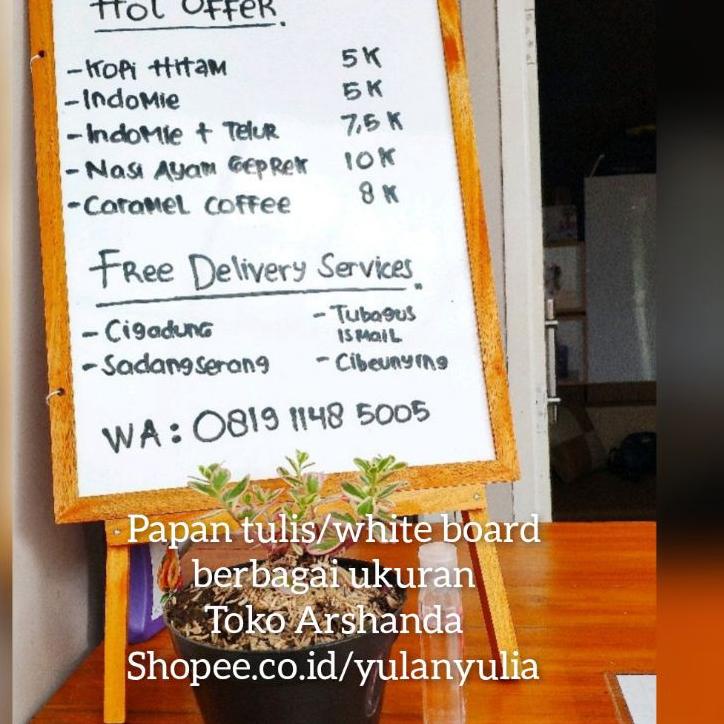

[KODE PRODUK LDQEL6780] Papan tulis 32x42cm white board+ standing
