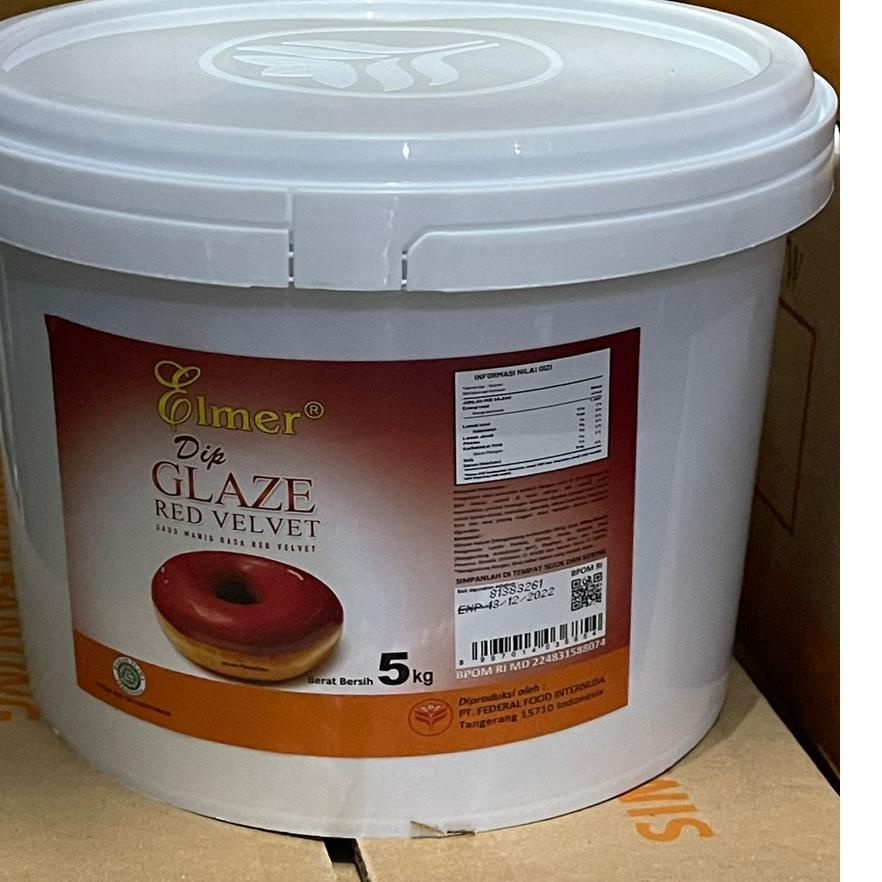 

EXCLUSIVE!Elmer Dip Glaze - Topping Donat Red Velvet Rep 500gr|RA3