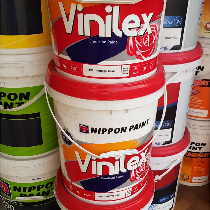 Cat Tembok Interior Nippon Paint Vinilex Warna Putih Pastel Uk 5