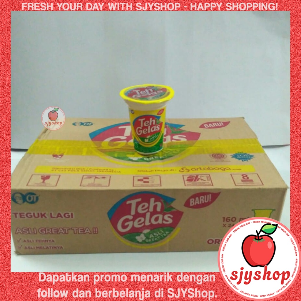 

Teh Gelas Cup Original Alami Karton / 160 ml x 24 cups / Produk Hemat - SJYShop