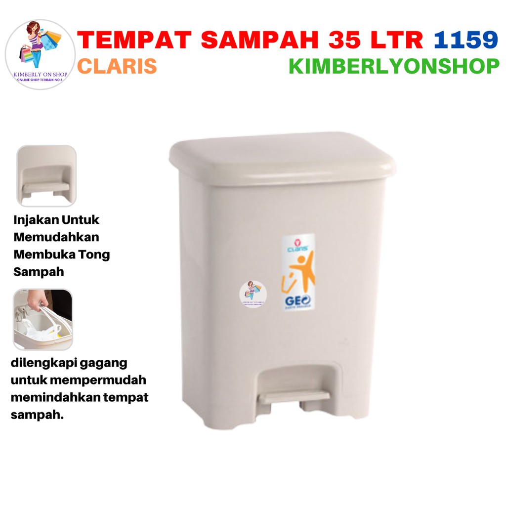 Tempat Sampah Injak 35 Liter GEO Enzo 1159 Claris