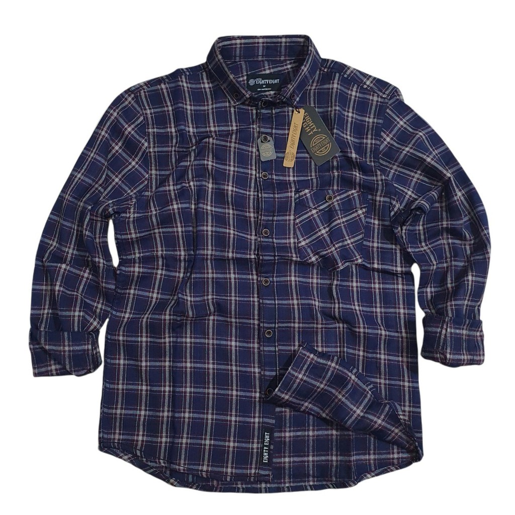 TERMURAH !  BRILL EIGHTY EIGHT FLANEL |KEMEJA FLANEL  BRILL EIGHTY EIGHT PREMIUM #44
