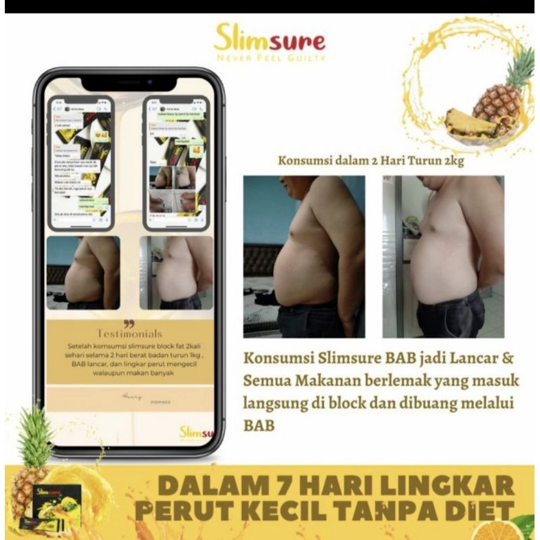 ( BISA COD ) Halal &amp; BPOM - SlimSure Block Fat 15 Sachet (Memblock Lemak yg Dikonsumsi)