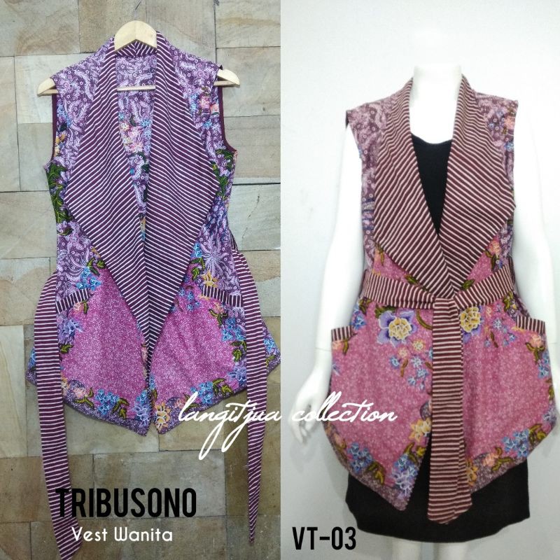 PALUPI VEST BATIK WANITA | OUTERWEAR BATIK MODERN KEKINIAN