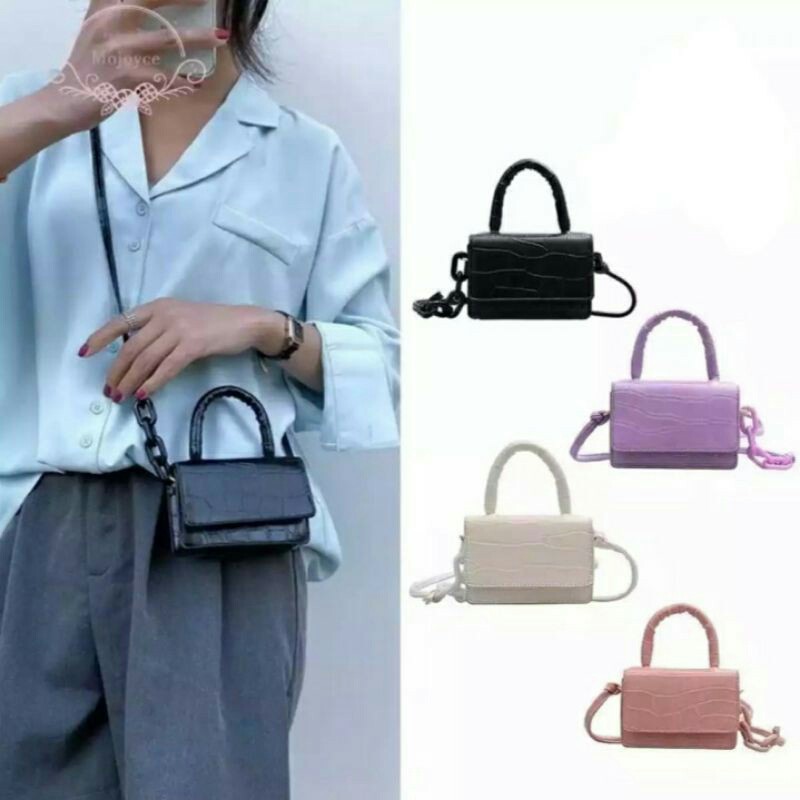 NOVHI -  TAS SELEMPANG MINI HANINI FB65 CROCO GAGANG