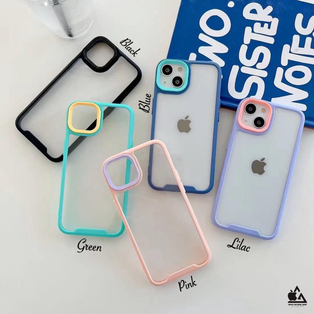 Soft Case Candy Macaron VIVO Y12 Y15 Y17 Y12S Y20/Y20I Y21 Y21S Y33S Y21A Y33S Y33T Y01 Y15S Y15AWith Frame Camera Pelindung Kamera Softcase Silikon Jelly Clear Cover Bukan Hardcase Silicone