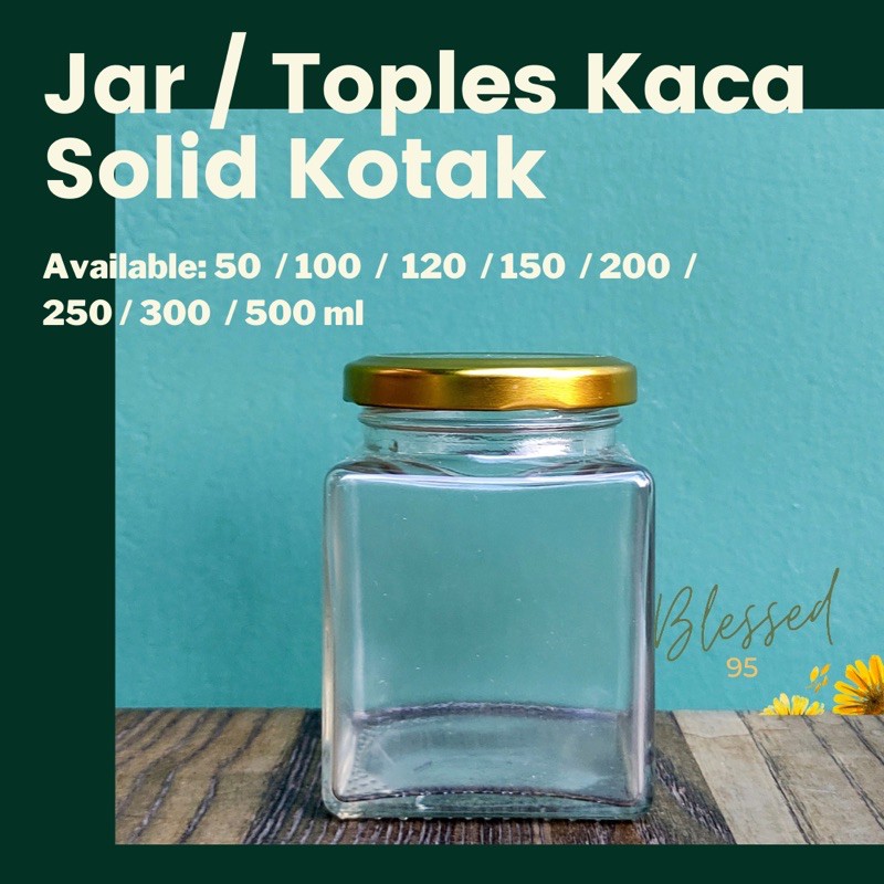 Toples Kaca Murah Kotak 50ml 100ml 120ml 150ml 200ml 250ml 300ml 500ml [GROSIR]