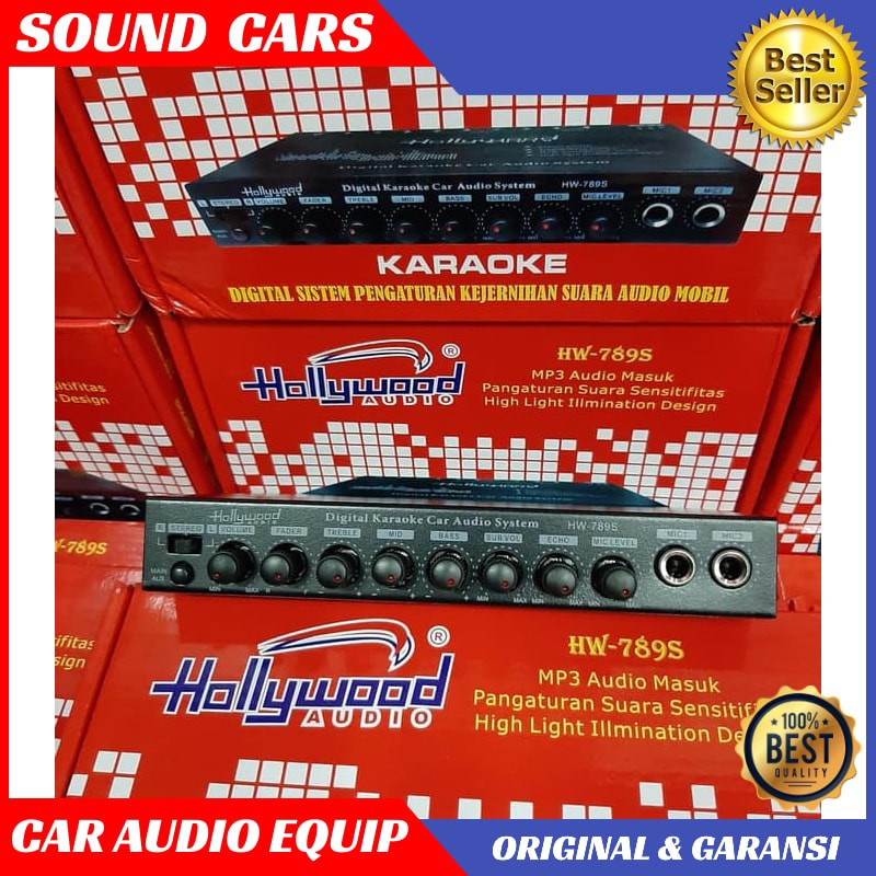 Parametrik Audio Mobil Equalizer Pre Amplifier HOLLYWOOD Best Quality Garansi Original