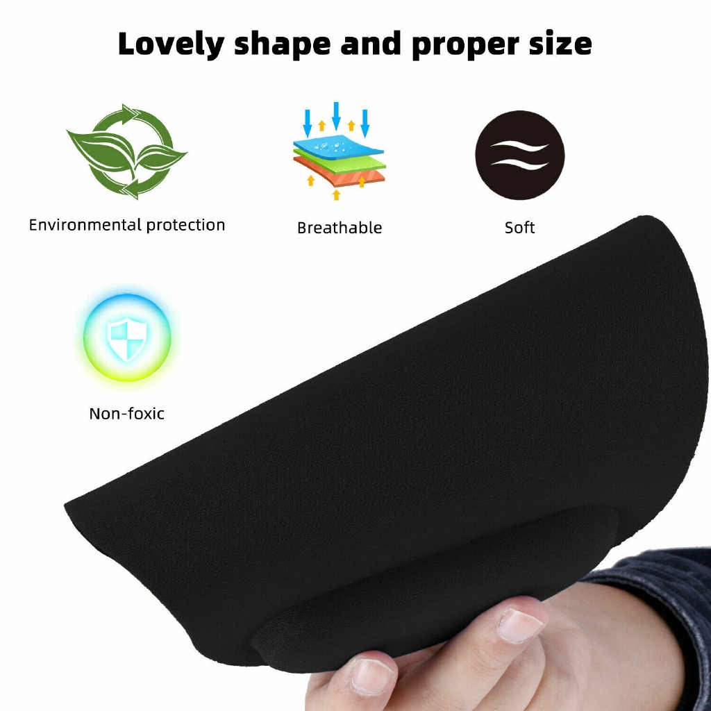 Ergonomic Mouse Pad with Wrist Support Soft Silicone EVA Mouse Mat for Laptop Desktop Hand Rest