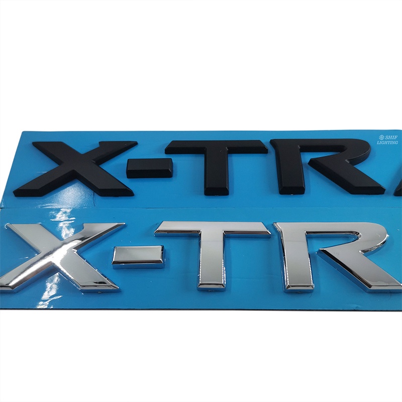 1pc Stiker Emblem X-TRAIL Bahan ABS Warna Hitam Chrome Untuk Bagasi Belakang Mobil NIISAN