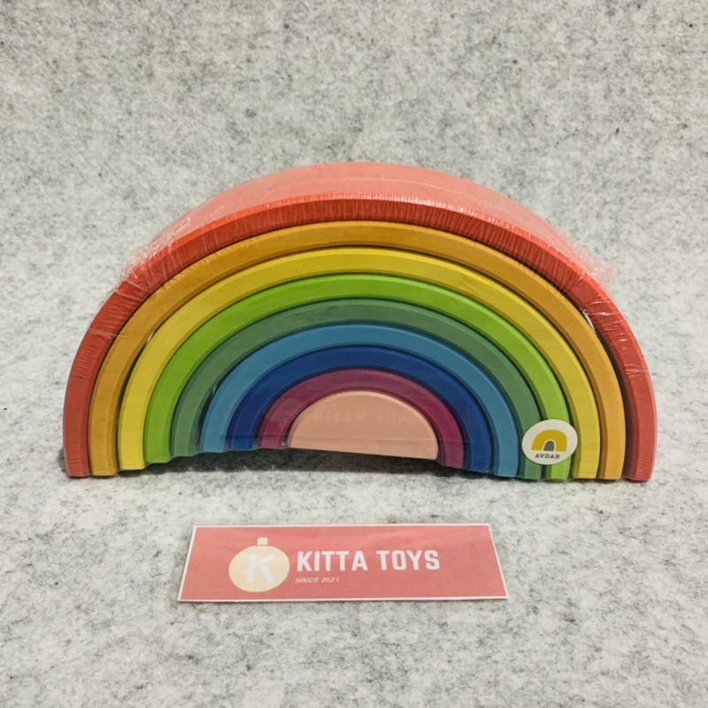 Avdar Medium Rainbow Stacker - Avdar Toys Original Mainan Kayu