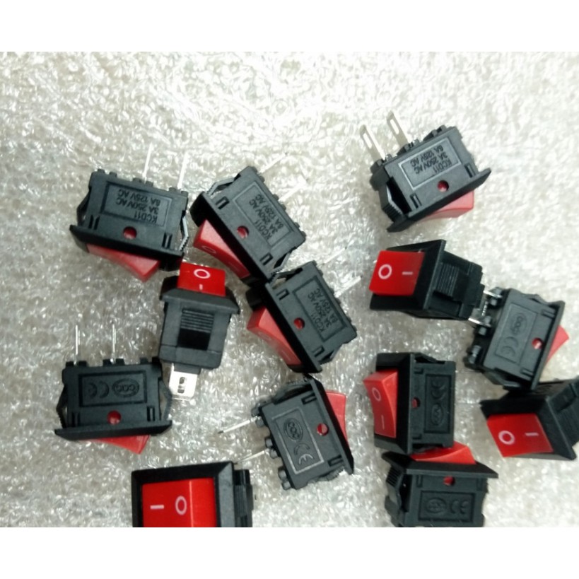 Rocker Switch MINI KOTAK SPST 2 Kaki BA-02 10x15mm Saklar Kalkulator