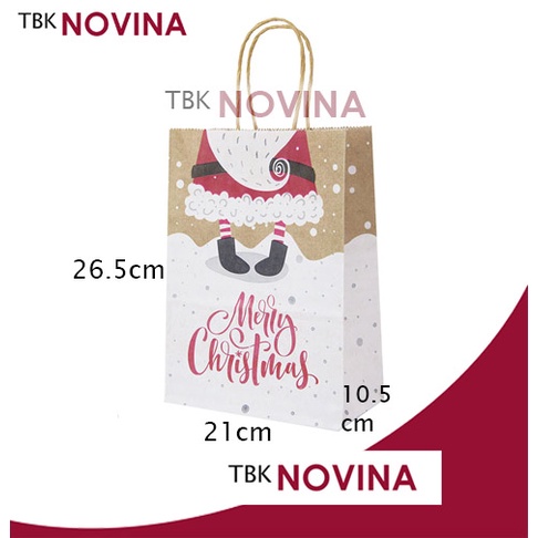 PAPER BAG NATAL / TAS CHRISTMAS / TAS KERTAS / KANTONG KERTAS MERRY CHRISTMAS