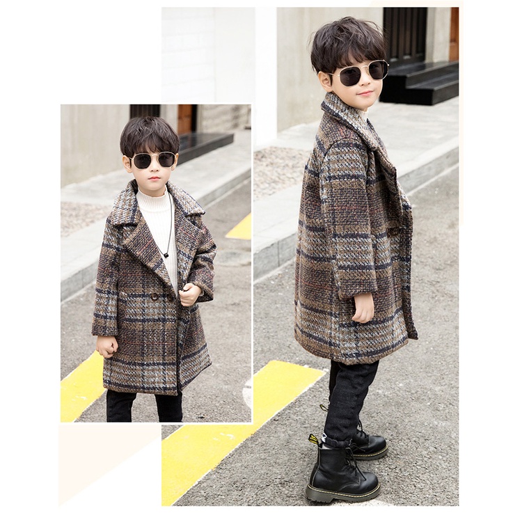 Coat Wool Anak Korea tebal untuk Winter Musim Dingin