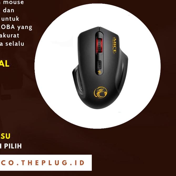 ❃ Mouse Gaming Wireless Tanpa Kabel Silent Bluetooth Ergonomic Gaming Mouse 2000 DPI ☂