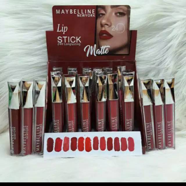 LIPGLOSS MAYBELLINE MATTE  NO:H/S1002 (12PCS)