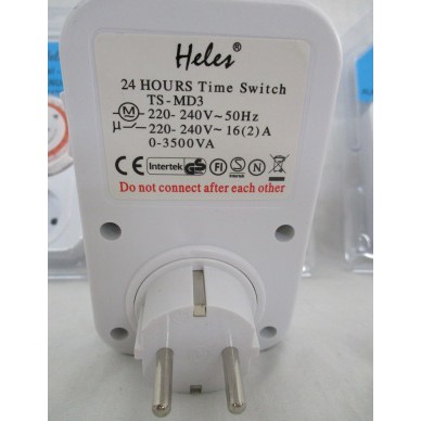 HELES Timer Manual 24 Jam/Alat Pengatur Waktu Manual 24 Jam