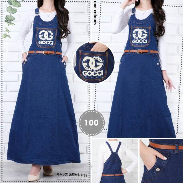 Overall motif parisdan Gucci  jeans sudah termasuk kaos DALAMAN putih