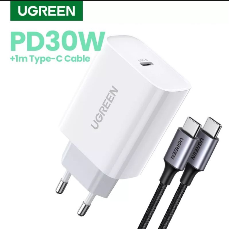 Ugreen GaN Nexode Charger 30W Usb C to Type C for iPhone 15 Samsung MacBook SFC AFC TURBO CHARGE Fast Charging Original