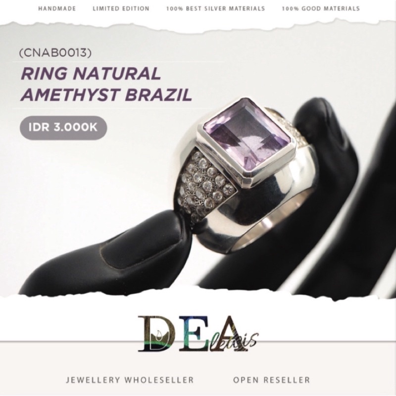 Ring Natural Amethyst Brazil