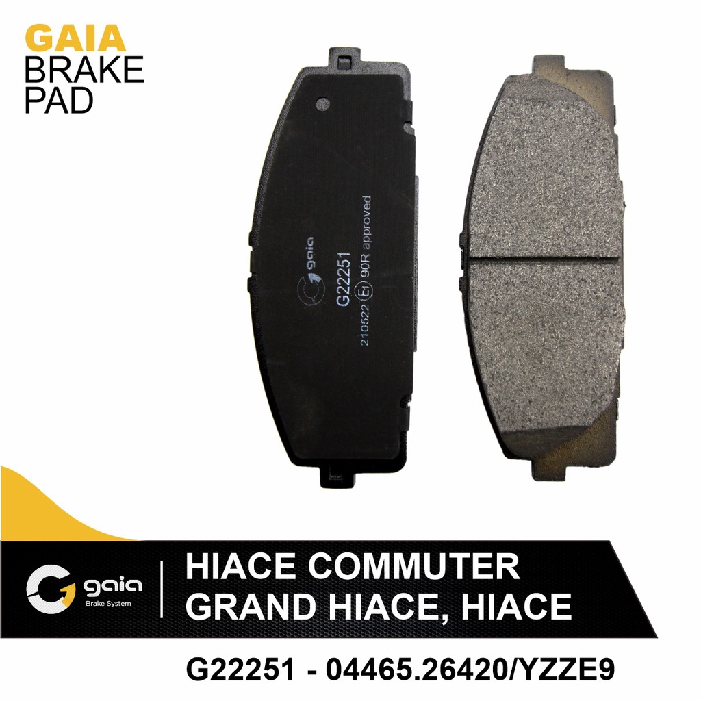 GAIA Brake Pad Kampas Rem Hiace Commuter, Grand Hiace, Hiace GP22251
