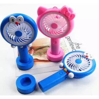 Kipas Angin Tangan Mini Karakter + Lampu LED Handy Mini Fan SX-109 Stand