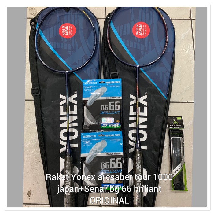 Jual Raket Badminton YONEX ARCSABER TOUR 1000+SENAR BG66 BRILLIANT+TAS ORI Limited