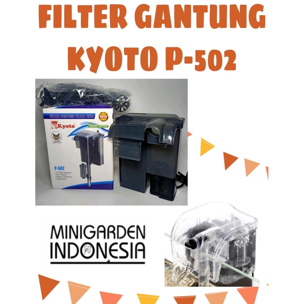 KYOTO P-502 FILTER GANTUNG ULTRA TIPIS HANGING FILTER AQUARIUM KOLAM