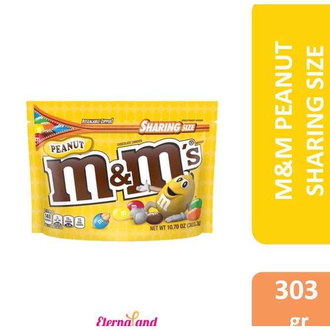 

M&M Peanut Sharing Size - Permen Cokelat Rasa Kacang