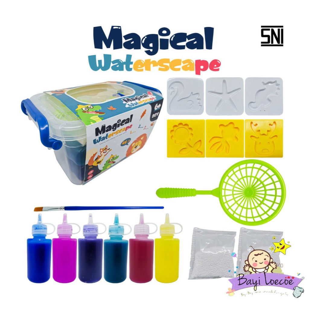 Mainan DIY Magic Water Scape Jelly Toy Children Handmade Craft BOX Kreasi Jelly Ajaib